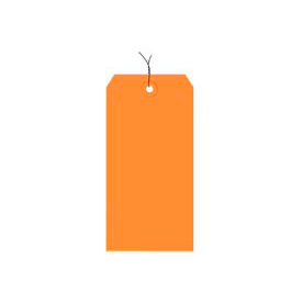 Shipping Tag Pre Wired#7, 5-3/4"L x 2-7/8"W, Orange, 1000/Pack