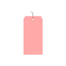 Preferred Shipping Tag Pre Wired#4, 4-1/4"L x 2-1/8"W, Pink, 1000/Pack
