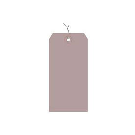 Shipping Tags, Pre Wired, #8, 6-1/4"L x 3-1/8"W, Gray, 1000/Pack