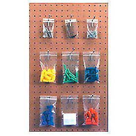 Single Track Seal Top Bags w/ Hang Hole, 2-1/2"Wx3"L, 4 Mil, Clear, 1000Pk