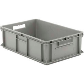 Euro-Fix Solid Container, 24"L x 15-3/4"W x 7-1/8"H, Gray, Polypropylene