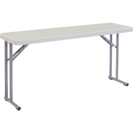 Plastic Folding Seminar Table, 18" x 60", White