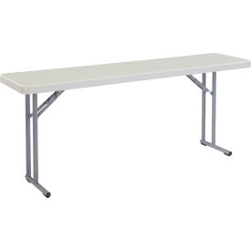 Plastic Folding Seminar Table, 18" x 72", White
