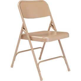 Steel Folding Chair - Premium with Double Brace - Beige