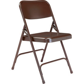 Steel Folding Chair - Premium with Double Brace - Brown
