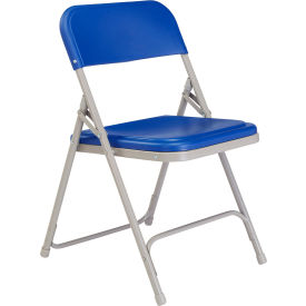 Plastic Folding Chair - Blue Seat/Gray Frame