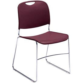 Stacking Chair - Plastic - Wine