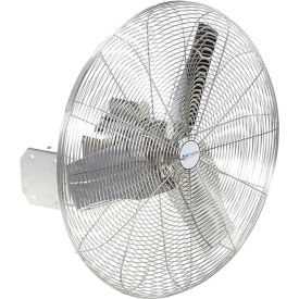 20" Washdown Wall Mount Fan, 1 Speed, 2650 CFM, 1/15 HP, Single Phase