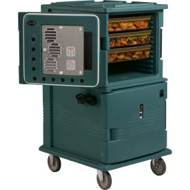 Ultra CamCart Heated Food Pan Carrier, Front Loading, Granite Green, 110V