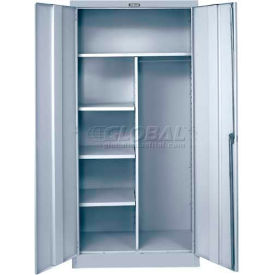 800 Series MedSafe Antimicrobial Combo Cabinet, 36"W x 18"D x 78"H, Platinum, Assembled