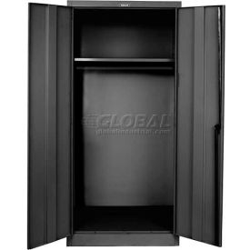 Wardrobe Cabinet, 36"W x 24"D x 78"H, Midnight Ebony, Knock-Down