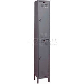 ValueMax 2-Tier 2 Door Locker, 12"W x 12"D x 78"H, Dark Gray, Assembled