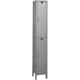ValueMax 2-Tier 2 Door Locker, 12"W x 15"D x 78"H, Dark Gray, Assembled