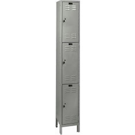 ValueMax 3-Tier 3 Door Locker, 12"W x 15"D x 78"H, Dark Gray, Assembled