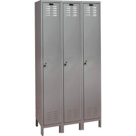ValueMax 1-Tier 3 Door Locker, 36"W x 15"D x 78"H, Dark Gray, Assembled