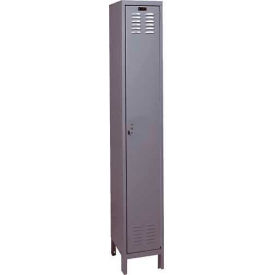 ValueMax 1-Tier 1 Door Locker, 12"W x 15"D x 78"H, Dark Gray, Unassembled