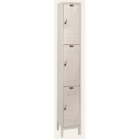 ValueMax 3-Tier 3 Door Locker, 12"W x 15"D x 78"H, Tan, Assembled