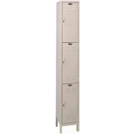ValueMax 3-Tier 3 Door Locker, 12"W x 18"D x 78"H, Tan, Assembled
