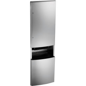 Semi-Recessed Auto Roll Towel Dispenser/13-1/2 Gal. Recept-Wired