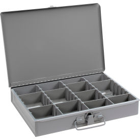 Steel Scoop Compartment Box 215-95 - Adjustable Compartment, 13-3/8 x 9-1/4 x 2