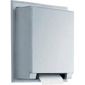 Semi-Recessed Automatic Universal Roll Towel Dispenser - Stainless Steel