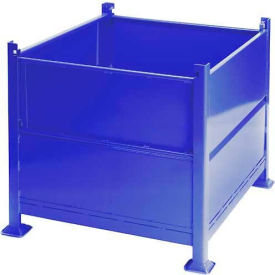 Sheet Metal Steel Container, 40-1/2"L x 34-1/2"W x 32"H, 3200 lb. Capacity, Blue
