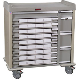 Standard Line Med-Bin Medication Cart 34 Patient Bin Drawers, Sand - SL36BIN5