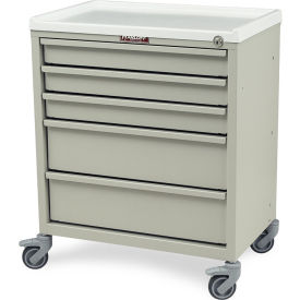 Treatment Cart with Five Drawers, Sand