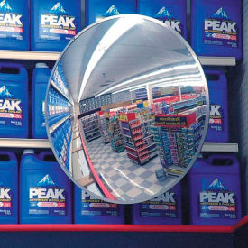 Round Polycarbonate Convex Mirror, Indoor/Outdoor, 26" Dia., 160 degree Viewing Angle