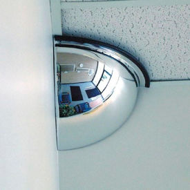 Quarter Dome Acrylic Mirror, Indoor, 26" Diameter, 90 Degree Viewing Angle