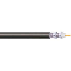RG6/U 18AWG CATV Quad Copper Clad Steel 2 X100% Foil Shield PVC 500 Ft Box Black