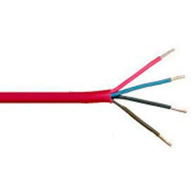 18AWG 4C Solid Fire Alarm Cable Plenum FPLR 1,000 Ft. Spool Red