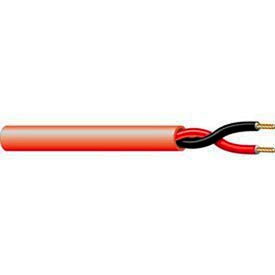 14AWG 2C Solid Fire Alarm Cable Plenum FPLR 1,000 Ft. Spool Red