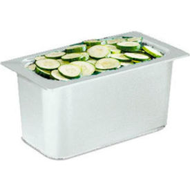 Food Pan, 1/3 Size, 6" Deep, White, Nsf