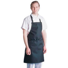 Majesty Bib Apron, 30" x 34", Waterproof, Black