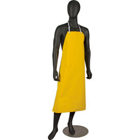 Bib Apron, No Pockets, Fire Retardant, Color: Yellow, Size: 29" x 43"