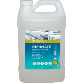 Manual Dish Detergent Liquid, Unscented, Gallon Bottle, 4 Bottles
