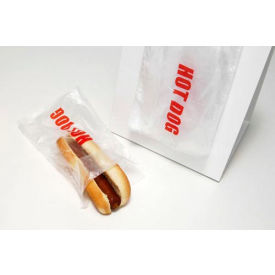 Saddle Pack Hot Dog Bags, 5-1/4"W x 10"L, .5 Mil, Clear, 2000/Pack
