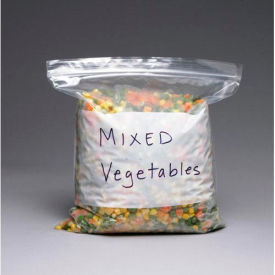 Reclosable Bags W/ White Block, 1 Gal., 10-9/16"W x 11"L, 2.7 Mil, Clear, 250/Pack