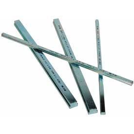 1/4" X 1/8" X 5/16" X 1/8" Step Keystock, Type 2, Zinc Plated, 12" Length