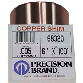0.008" Copper Shim Stock 6" x 100" Roll