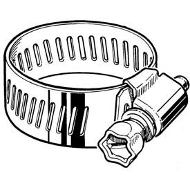 Collared Screw Worm Gear Hose Clamp, 1-5/16" - 2-1/4" Clamping Dia. 10-Pack