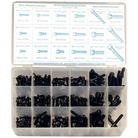 Metric Cap Screw Assortment - M4 to M8 - Steel - 8 Items, 255 Pcs