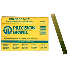 20 Piece Brass Thickness Gauge Poc-Kit Assortment 1/2" x 5" Blades