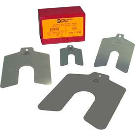 125mm x 125mm Stainless Steel Metric Slotted Shim, 100 Piece Shop Kit - Made In USA