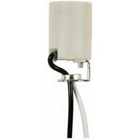 Intermediate Base Porcelain Socket w/8-in. Leads