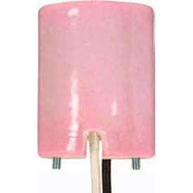Keyless Pink Porcelain Mogul Socket