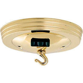 Canopy Kit with Convenience Outlet - Brass Finish