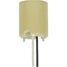 Keyless Porcelain Mogul Socket for Position Oriented HID Fixtures w/Body Notch