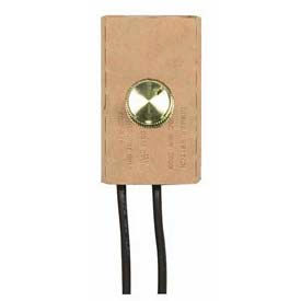 Full Range Table Lamp Dimmer Switch in Paper Housing Black/Gold Knobs
